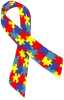 Ícone do laço representando o autismo.